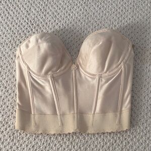 Vintage Elegant Cream Bustier Top
